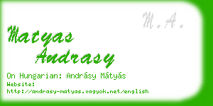 matyas andrasy business card